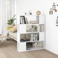 Bogskab/rumdeler 100x24x124 cm spånplade hvid