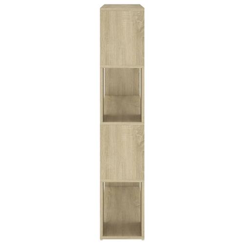 Bogskab/rumdeler 100x24x124 cm konstrueret træ sonoma-eg