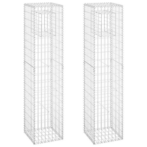 Gabionkurve 2 stk. 40x40x180 cm jern