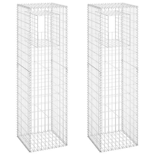 Gabionkurve 2 stk. 50x50x180 cm jern