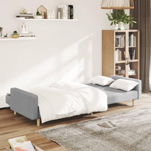 2-personers sovesofa stof lysegrå