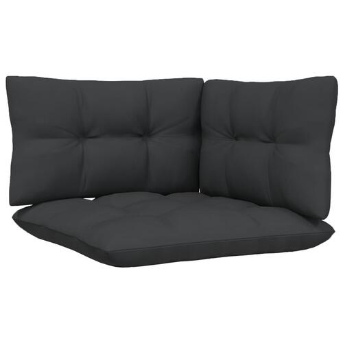 2-personers havesofa med hynder Hvid massivt fyrretræ