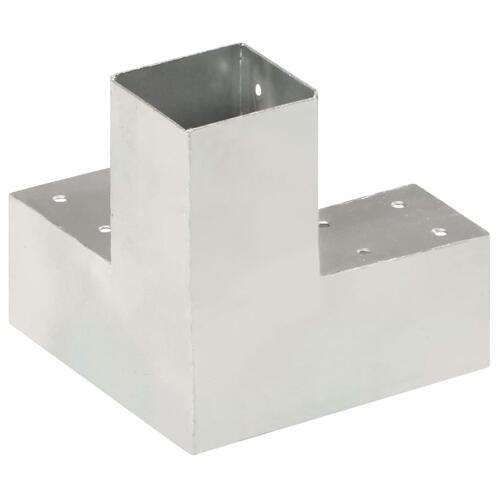 Stolpebeslag Y-form 4 stk. 71x71 mm galvaniseret metal