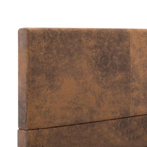 Sengestel 90x200 cm imiteret ruskind brun