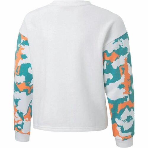 Sweatshirt uden hætte til piger Puma Alpha Crew G Hvid 13-14 år