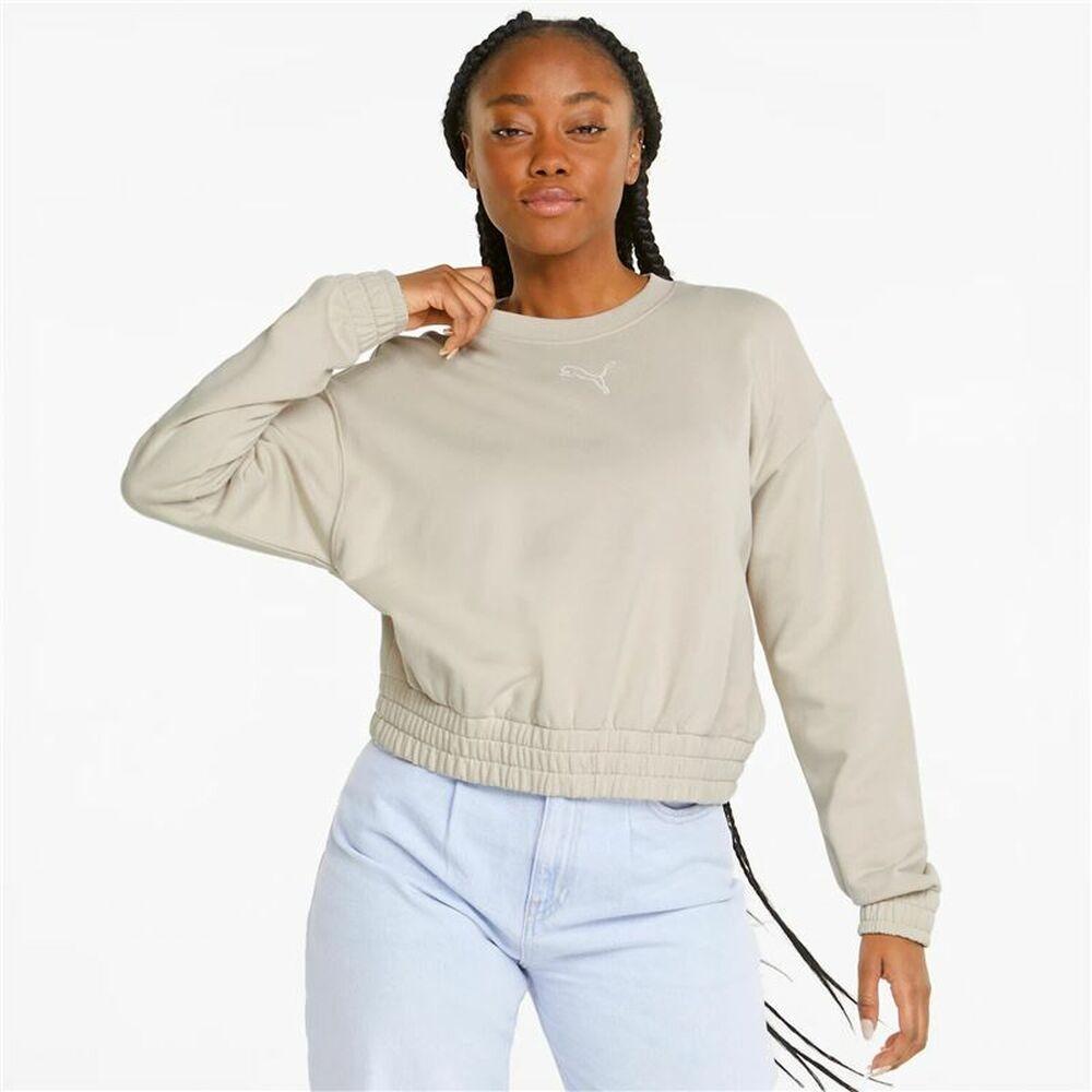 Hættetrøje til Mænd Puma HER Crew Beige M