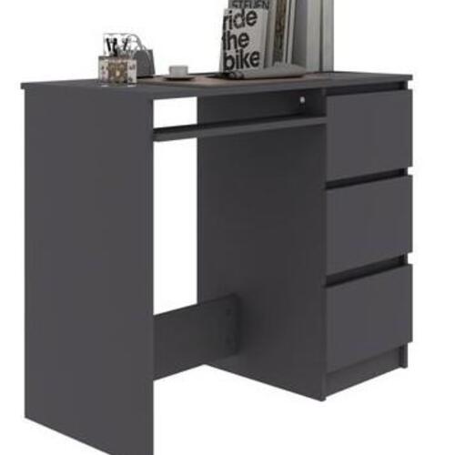 Skrivebord 90x45x76 cm spånplade grå