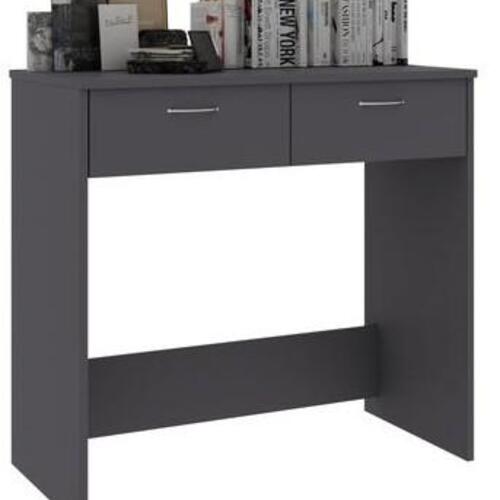 Skrivebord 80x40x75 cm konstrueret træ grå