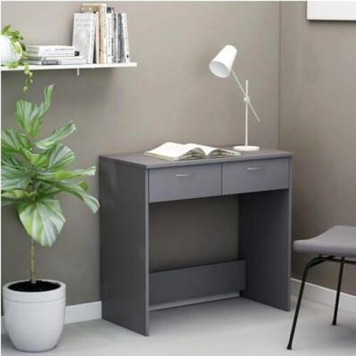 Skrivebord 80x40x75 cm konstrueret træ grå