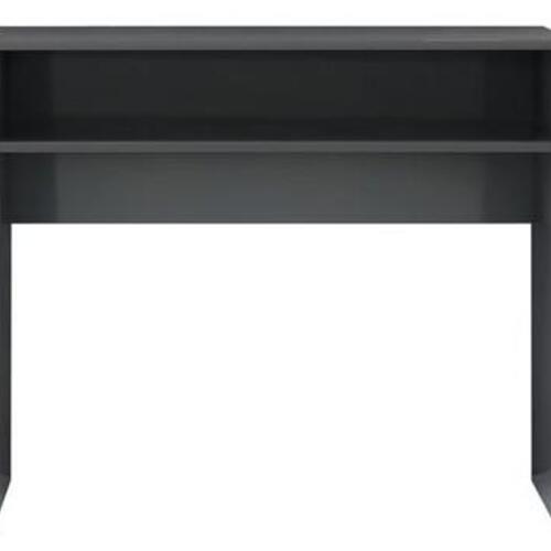 Skrivebord 90x50x74 cm konstrueret træ grå højglans