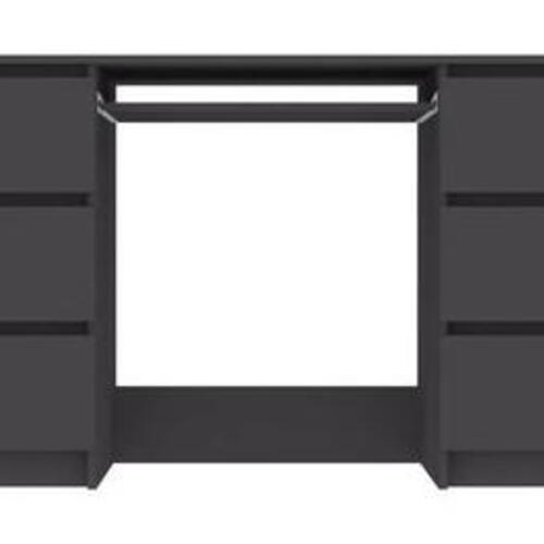 Skrivebord 140x50x77 cm konstrueret træ grå