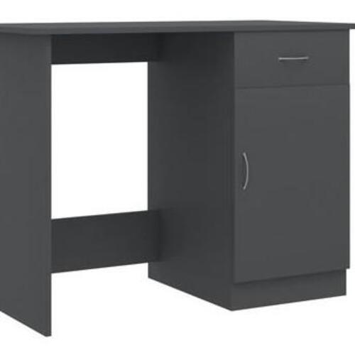 Skrivebord 100x50x76 cm konstrueret træ grå
