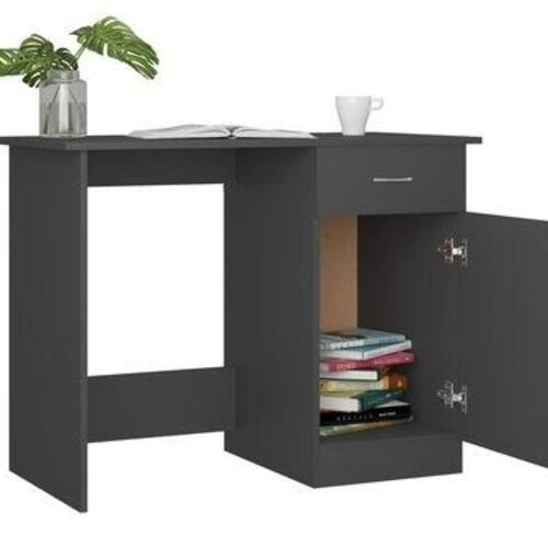 Skrivebord 100x50x76 cm konstrueret træ grå