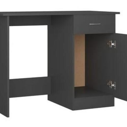 Skrivebord 100x50x76 cm konstrueret træ grå