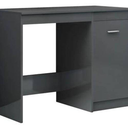Skrivebord 100x50x76 cm konstrueret træ grå højglans