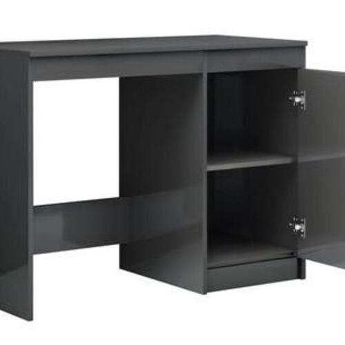 Skrivebord 100x50x76 cm konstrueret træ grå højglans
