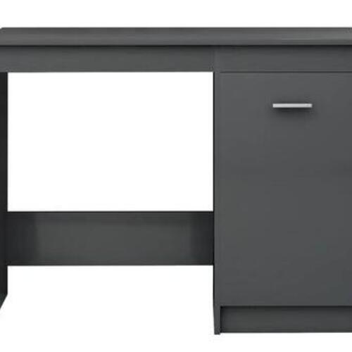 Skrivebord 100x50x76 cm konstrueret træ grå højglans