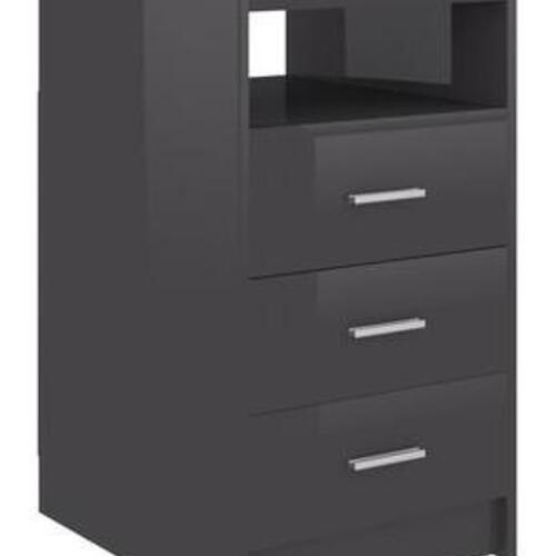 Skrivebord 140x50x76 cm spånplade grå højglans