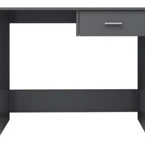 Skrivebord 100x50x76 cm konstrueret træ grå højglans