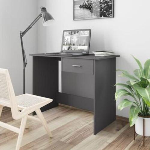 Skrivebord 100x50x76 cm konstrueret træ grå