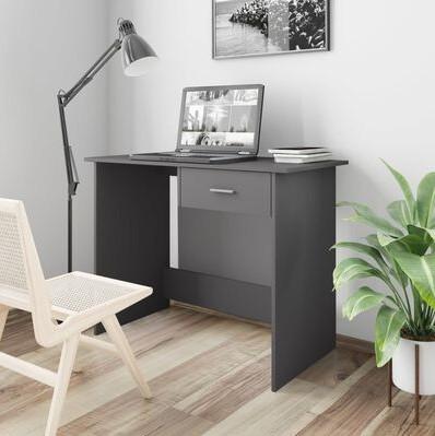 Skrivebord 100x50x76 cm konstrueret træ grå