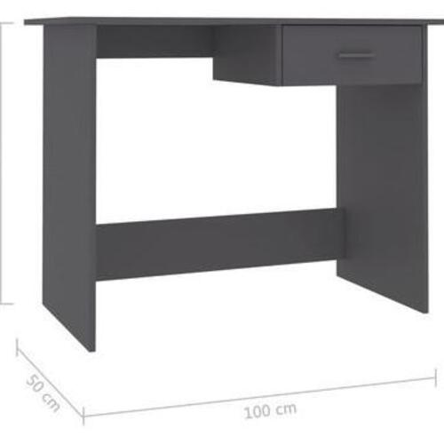 Skrivebord 100x50x76 cm konstrueret træ grå