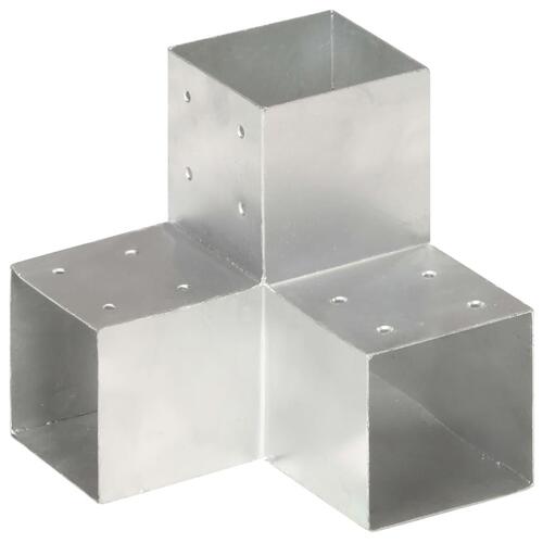Stolpebeslag Y-form 4 stk. 101x101 mm galvaniseret metal