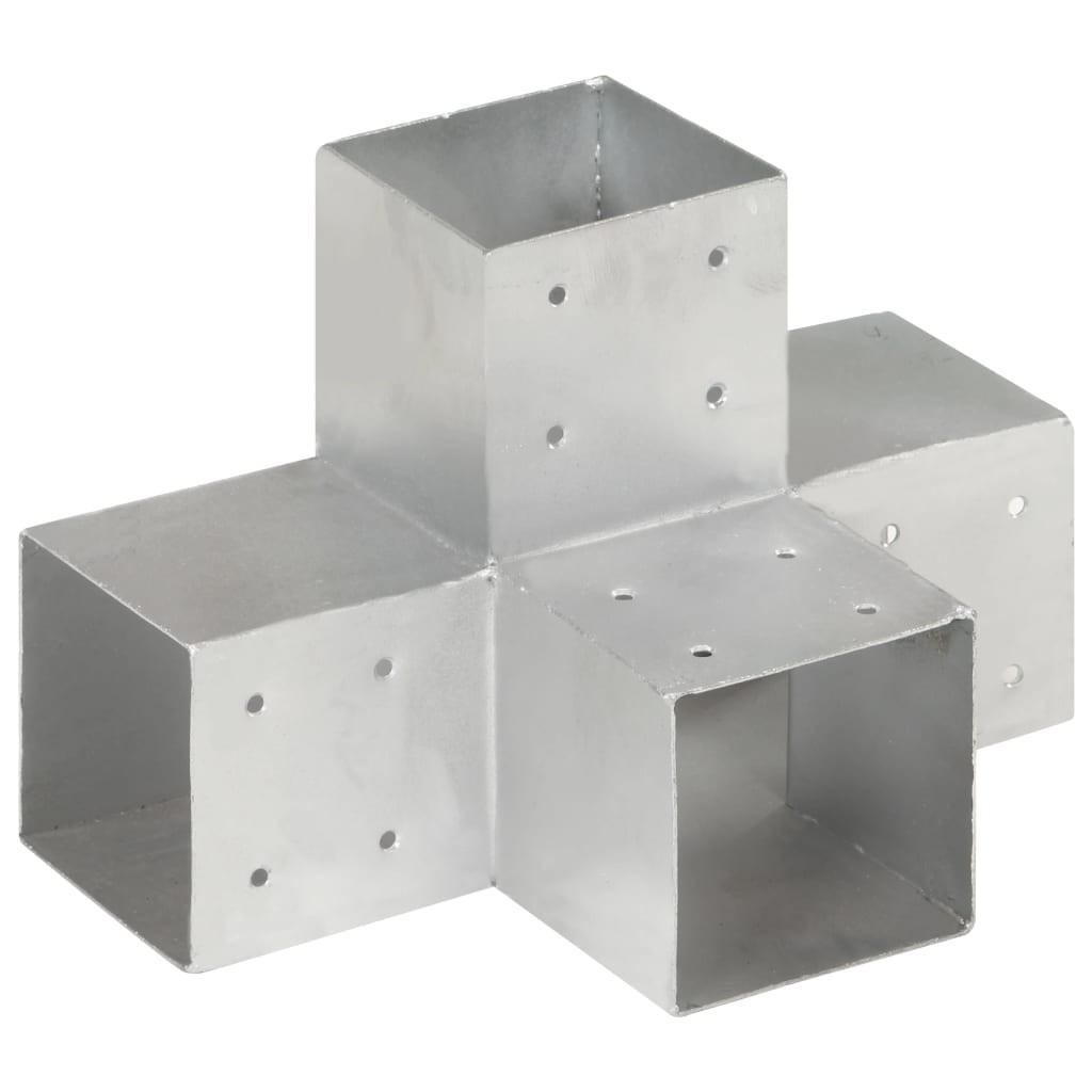 Stolpebeslag X-form 101x101 mm galvaniseret metal
