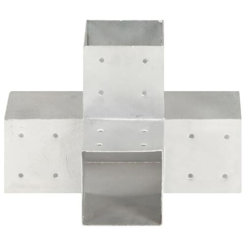 Stolpebeslag X-form 101x101 mm galvaniseret metal