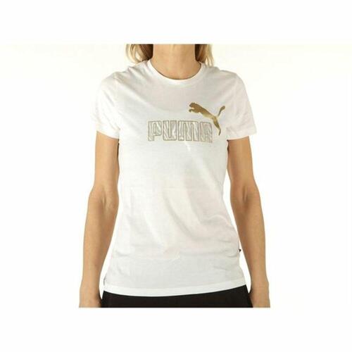 Kortærmet T-shirt til Kvinder Puma Graphic Tee Hvid XS