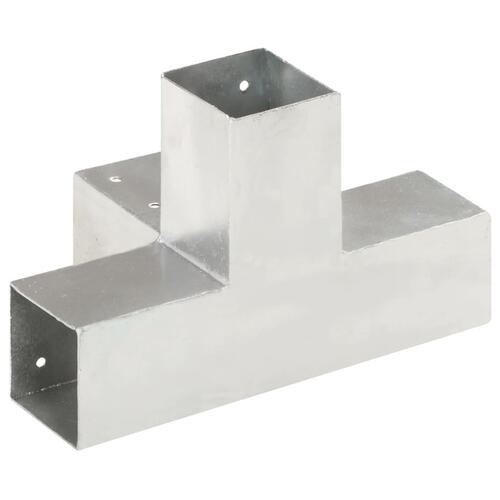 Stolpebeslag X-form 4 stk. 71x71 mm galvaniseret metal