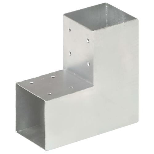 Stolpebeslag L-form 4 stk. 91x91 mm galvaniseret metal