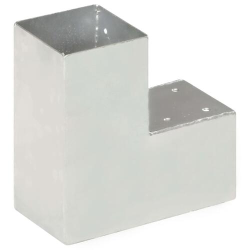Stolpebeslag L-form 4 stk. 91x91 mm galvaniseret metal
