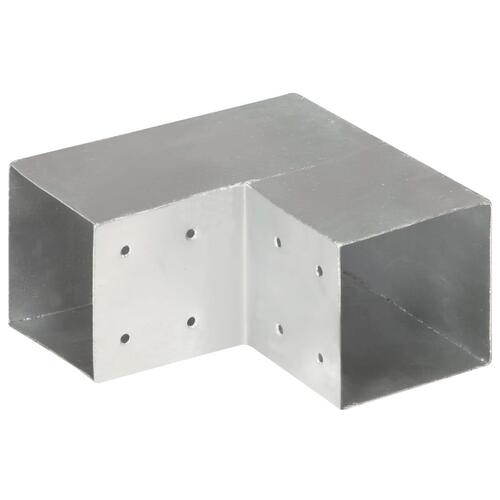 Stolpebeslag L-form 4 stk. 101x101 mm galvaniseret metal