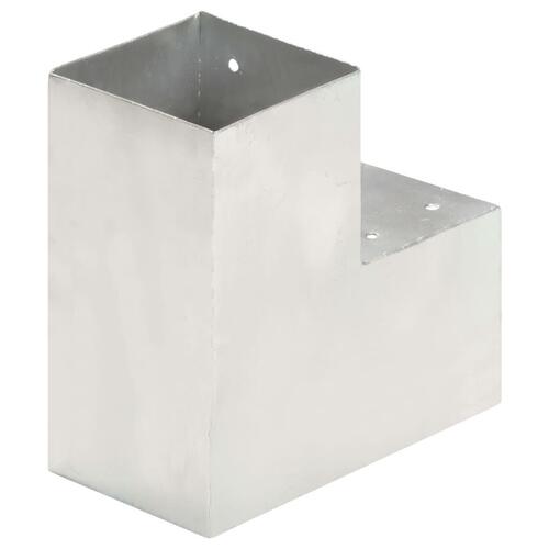 Stolpebeslag L-form 4 stk. 101x101 mm galvaniseret metal