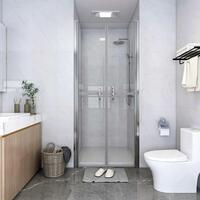 Brusedør 81x190 cm klart sikkerhedsglas