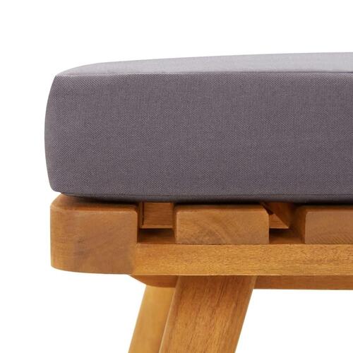 2-personers havesofa med hynder massivt akacietræ
