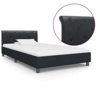 Sengestel 100 x 200 cm sort kunstlæder