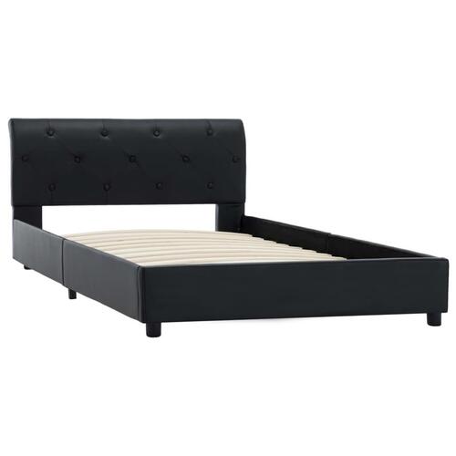 Sengestel 100 x 200 cm sort kunstlæder
