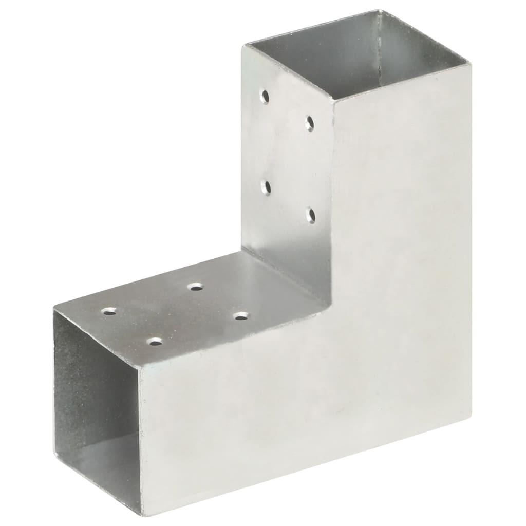Stolpebeslag L-form 71x71 mm galvaniseret metal