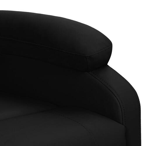 Massagestol med løftefunktion kunstlæder sort