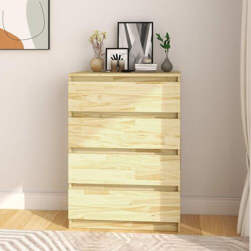 Kommode 60x36x84 cm massivt fyrretræ