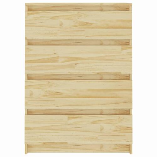 Kommode 60x36x84 cm massivt fyrretræ