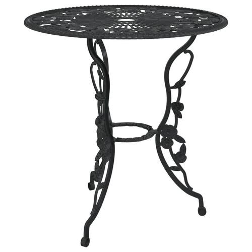 Bistrosæt 3 dele støbt aluminium sort