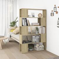 Bogreol/rumdeler 100x24x155 cm konstrueret træ sonoma-eg