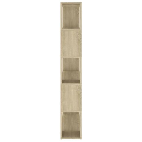 Bogreol/rumdeler 100x24x155 cm konstrueret træ sonoma-eg