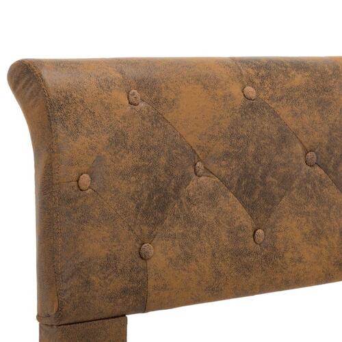 Sengestel 100 x 200 cm imiteret ruskind brun