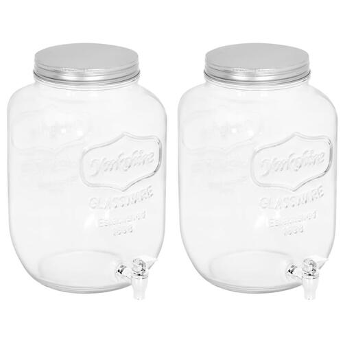 Drikkevaredispensere 2 stk. 8050 ml glas