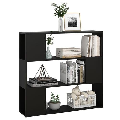 Bogreol/rumdeler 100x24x94 cm sort