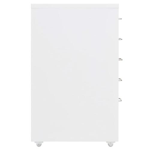 Mobilt arkivskab 28x41x69 cm metal hvid